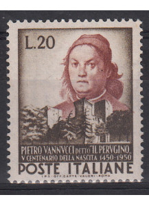 1951 5° Centenario Nascita Pietro Vannucci Il Perugino Perfetto non Linguellato 1 Val Sassone 668